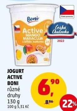 Jogurt ochucený Active Boni
