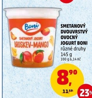 Jogurt smetanový ovocný Boni