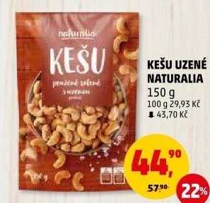Kešu pražené uzené Naturalia