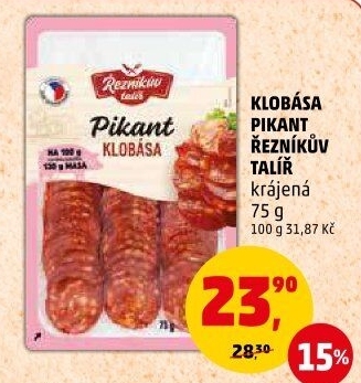 Pikantní klobása Řezníkův talíř