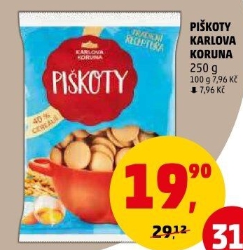 Piškoty Karlova Koruna