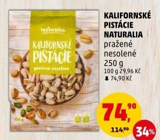 Pražené pistácie kalifornské Naturalia