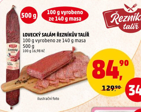 Salám lovecký Řezníkův talíř