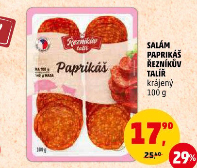 Salám Paprikáš Řezníkův talíř