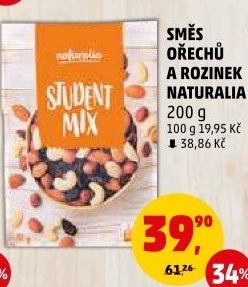 Směs sušeného ovoce a ořechů Naturalia