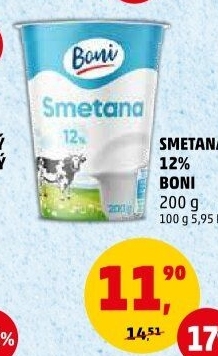 Smetana 12% Boni