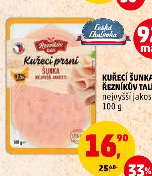 Šunka kuřecí nejvyšší jakosti Řezníkův talíř