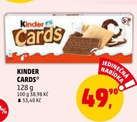 Sušenka s náplní Cards Kinder
