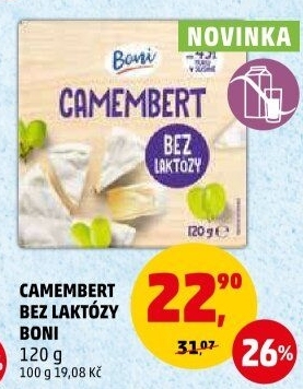 Sýr Camembert bez laktózy Boni