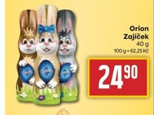 Čokoládový zajíc Orion - BILLA akcniletaky.com