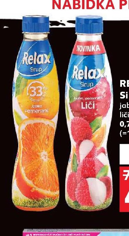RELAX Sirup jablko a pomeranč