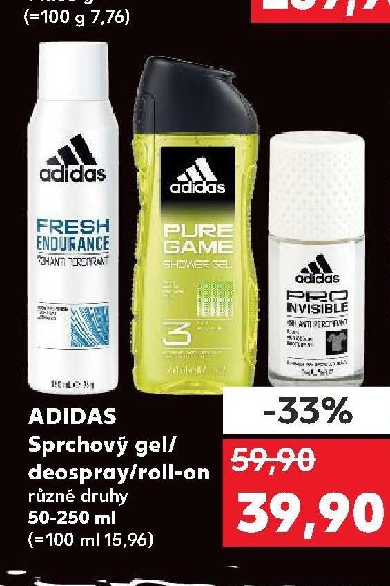 ADIDAS Sprchový gel/deospray/roll-on