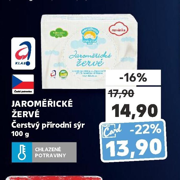 JAROMĚŘICKÉ ŽERVÉ Čerstvý přírodní sýr