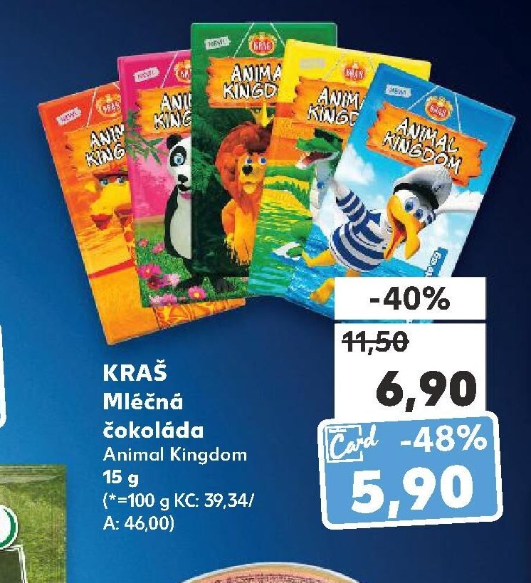 Kraš Mléčná čokoláda Animal Kingdom