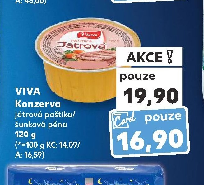 Viva Konzerva játrová paštika/šunková pěna