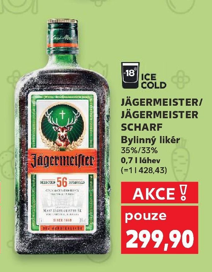 JÄGERMEISTER/ JÄGERMEISTER SCHARF Bylinný likér