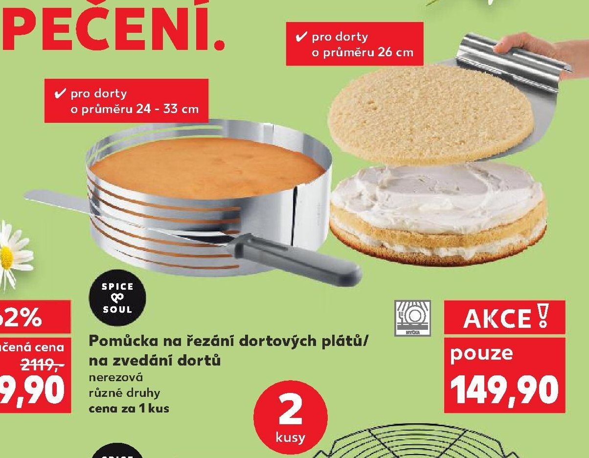 Pomůcka na řezání dortových plátů / na zvedání dortů