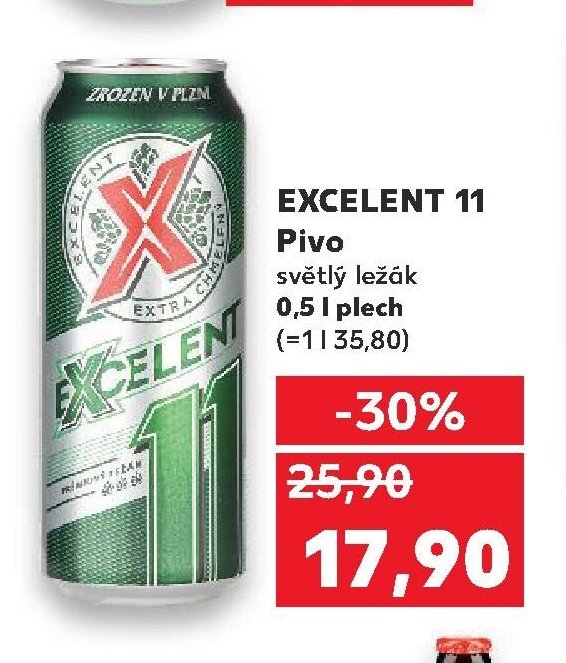 Excelent 11 Pivo světlé ležák 0,5 l plech
