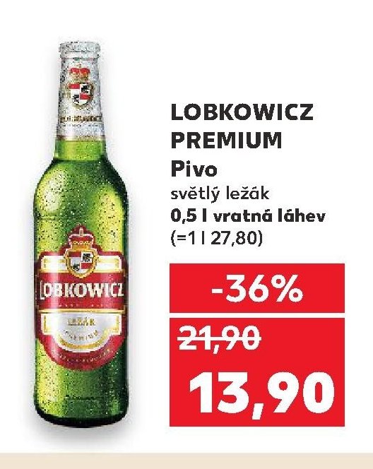 Lobkowicz Premium Pivo světlé ležák 0,5 l vratná láhev