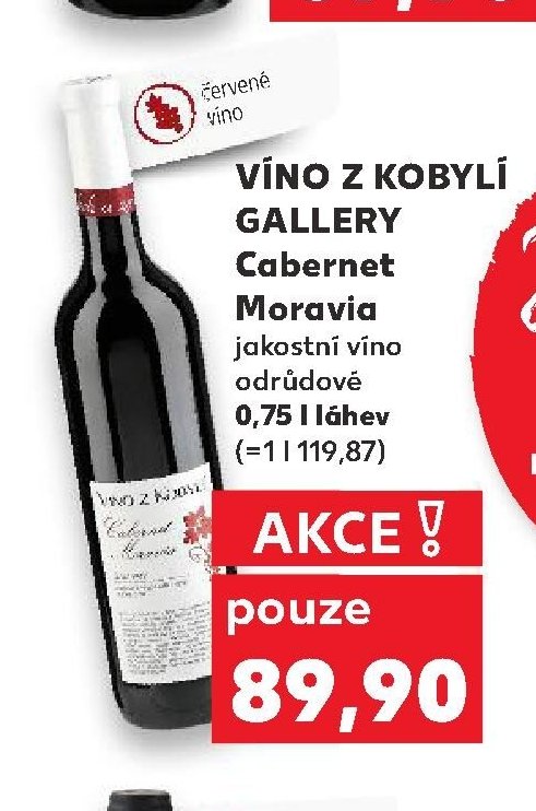 VÍNO Z KOBYLÍ GALLERY Cabernet Moravia