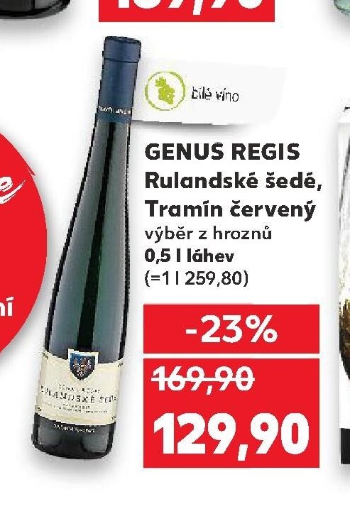 GENUS REGIS Rulandské šedé, Tramín červený