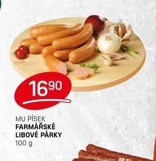 MU PÍSEK FARMÁŘSKÉ LIBOVÉ PÁRKY