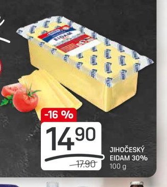 JIHOČESKÝ EIDAM 30% 100 g