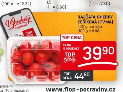 RAJČATA CHERRY KEŘÍKOVÁ 500 g