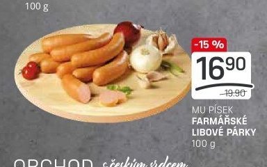 MU PÍSEK FARMÁŘSKÉ LIBOVÉ PÁRKY