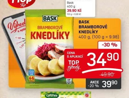 Bask bramborové knedlíky