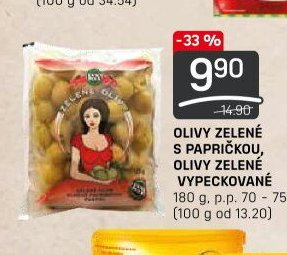 Olivy zelené s papričkou