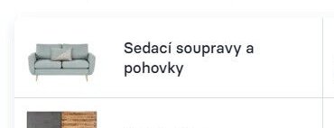 Sedací soupravy a pohovky