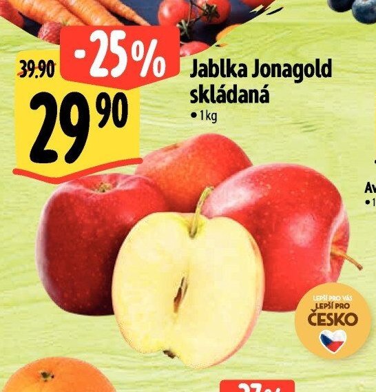 Jablka Jonagold skládaná