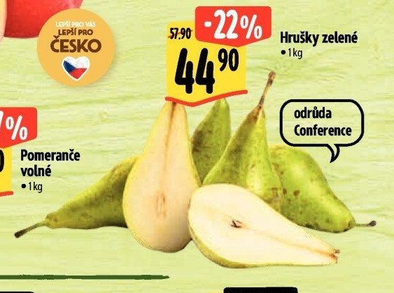 Hrušky zelené