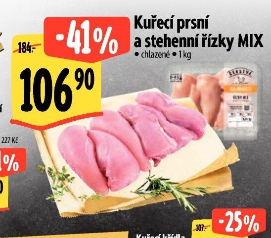 Královské kuřecí prsní a stehenní řízky MIX