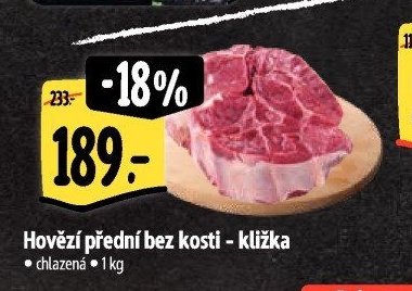 Hovězí přední bez kosti - kližka