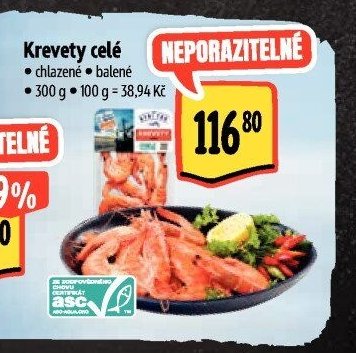 Krevety celé