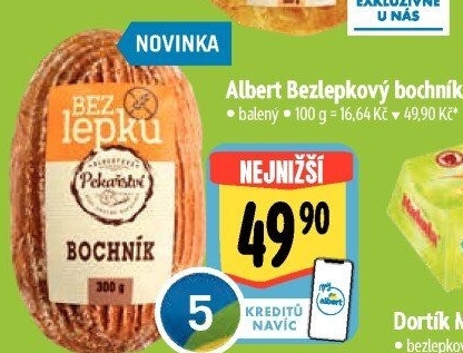 Bochník bez lepku Albert