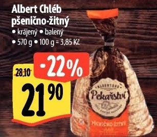 Chléb pšenično-žitný Albert