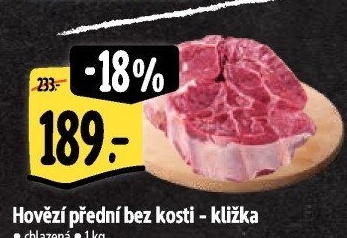 Hovězí přední bez kosti - kližka