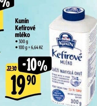 Kefírové mléko Mlékárna Kunín