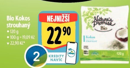 Kokos strouhaný bio Nature'