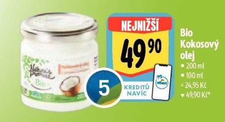 Kokosový olej bio Nature'