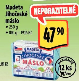 Máslo Jihočeské Madeta