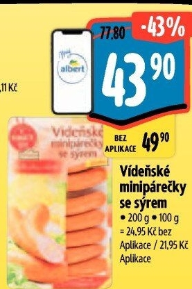 Minipárečky vídeňské se sýrem Ponnath