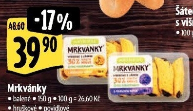 Mrkvánky s náplní Hukvaldské Pekárna Martina