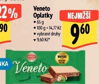 Oplatky Wafers Veneto Evropa