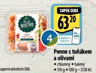 Penne s tuňákem a olivami Albert Fresh Bistro