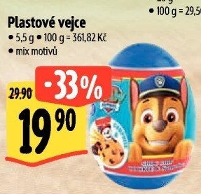 Plastové vajíčko s překvapením