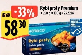 Rybí prsty nemleté mražené Nowaco Premium